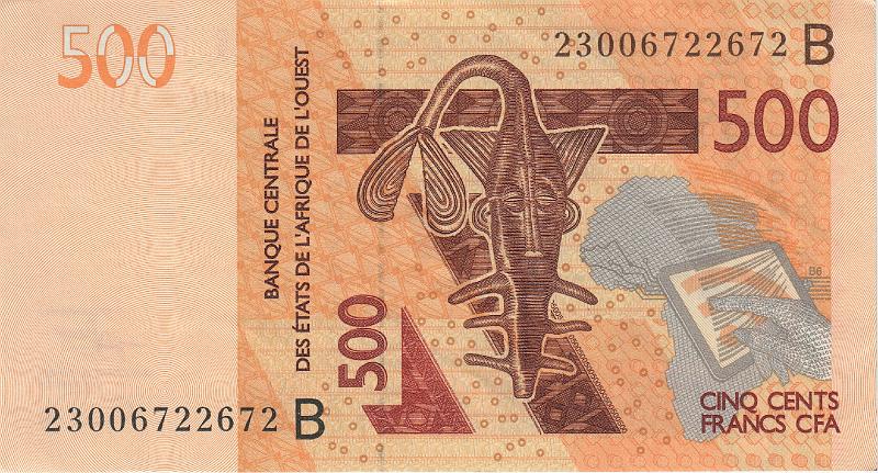 BCE_05_A.JPG - Западно Африканский союз, (B - Бенин), 2012(2022)г, 500 франков КФА.