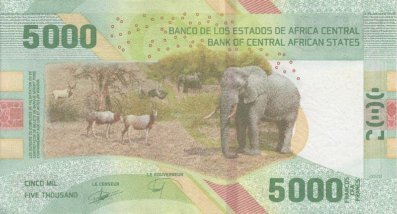 BEA_02_B.JPG - BEAC (CEMAC), 5000 francs CFA, UNC.