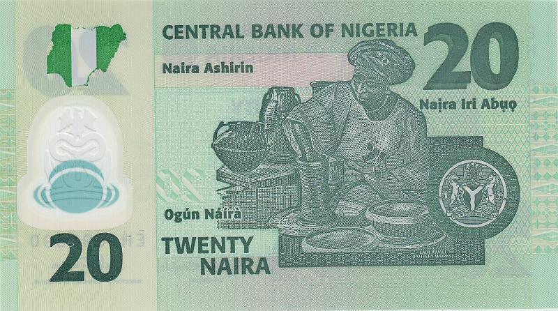 NGR_06_B.JPG - Nigeria, 20 naira, UNC.