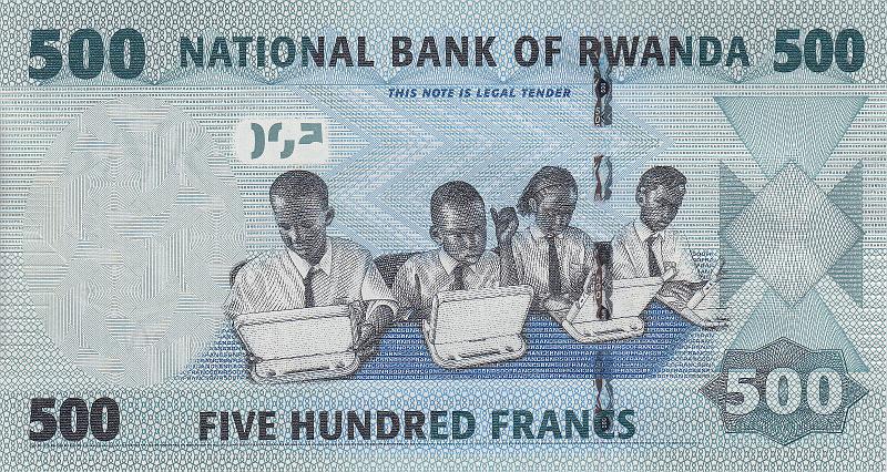 RWN_05_B.JPG - Rwanda, 500 francs, UNC.