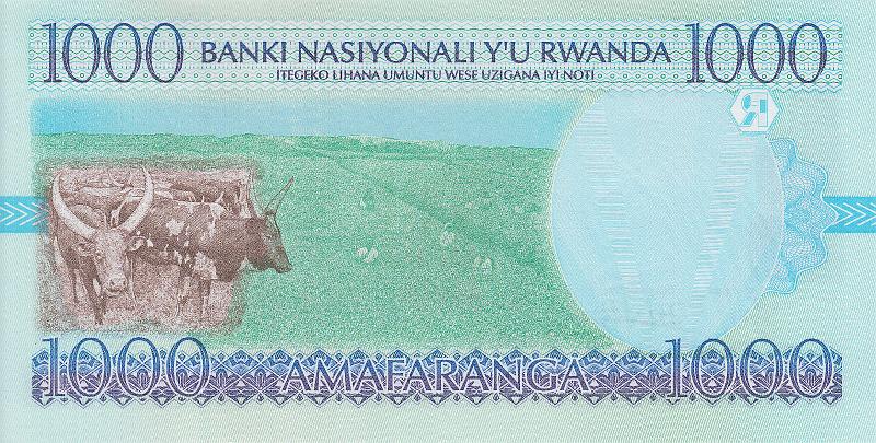 RWN_06_B.JPG - Rwanda, 1000 francs, UNC.
