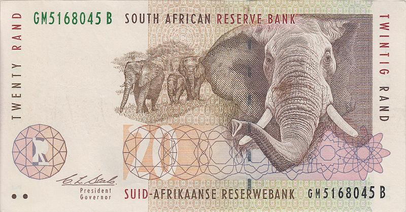 SAR_06_A.JPG - Южно-Африканская республика, 1999г., 20 рандов.