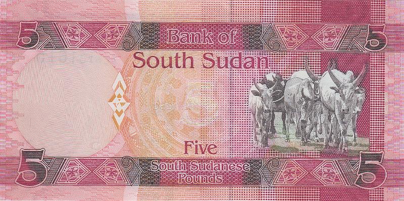 SSD_02_B.JPG - South Sudan, 5 pounds, UNC.