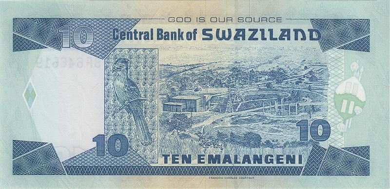 SWZ_03_B.JPG - Swaziland, 10 emalangeni, UNC.