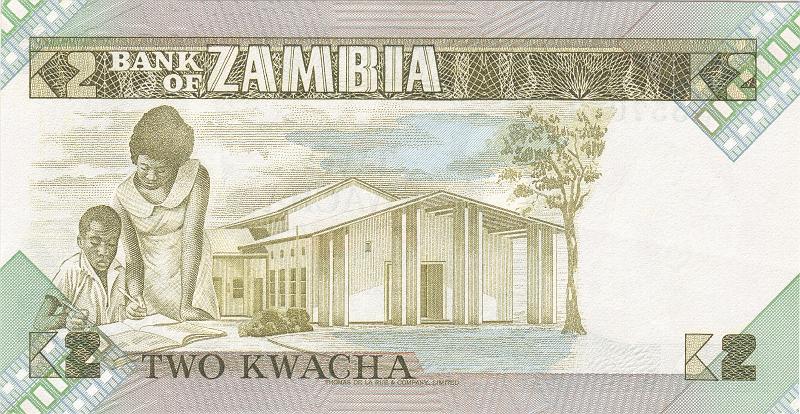 ZAM_06_B.JPG - Zambia, 2 kwacha, UNC.