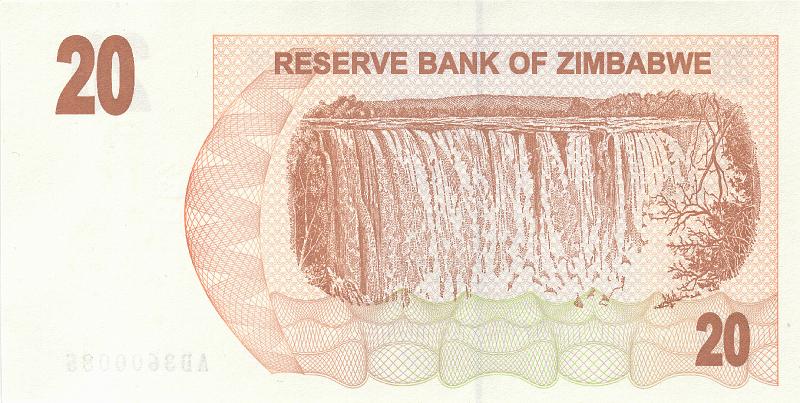 ZMB_04_B.JPG - Zimbabwe, 20 dollars, UNC.