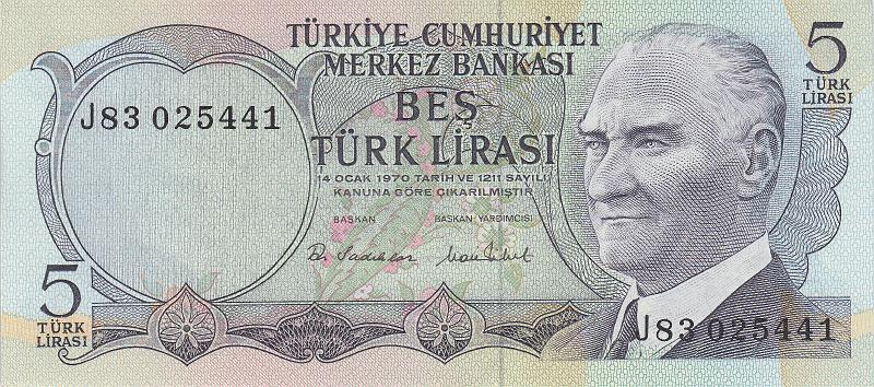 TUR_07_A.JPG - Турция, 1976г., 5 лир.