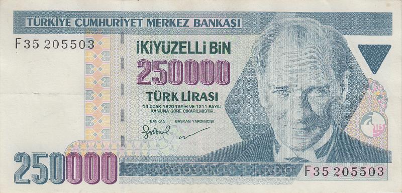 TUR_09_A.JPG - Турция, 1992(1970)г., 250 000 лир.
