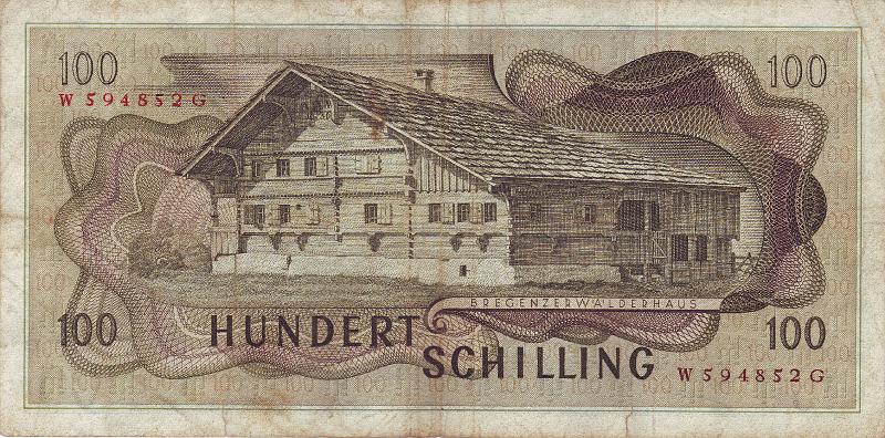 AUS_01_B.JPG - Austria, 100 schillings, VG.