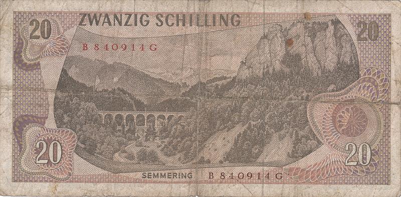 AUS_02_B.JPG - Austria, 20 schillings, VG.