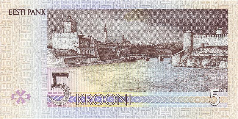 EST_03_B.JPG - Estonia, 5 crowns, UNC.