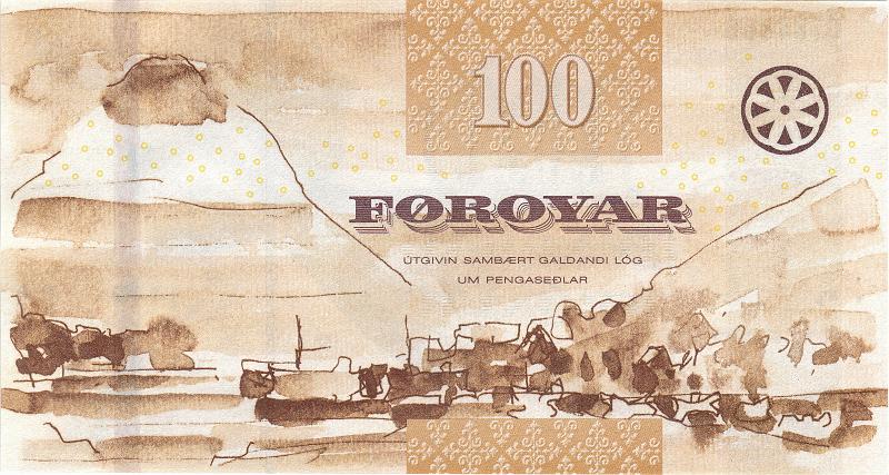 FAR_02_B.JPG - Faroe Islands (Denmark), 100 krones, UNC.