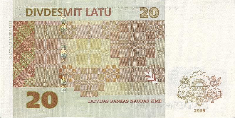 LAT_03_B.JPG - Latvia, 20 lat , aUNC.