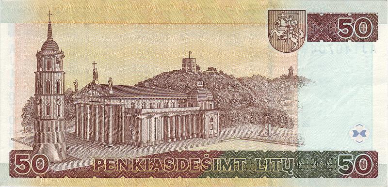 LIT_01_B.JPG - Lithuania, 50 litas, aUNC.