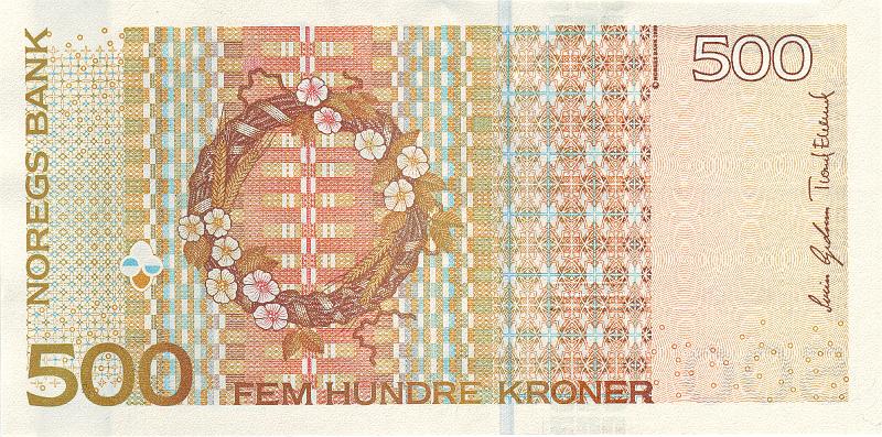 NOR_01_B.JPG - Norway, 500 krones, aUNC.