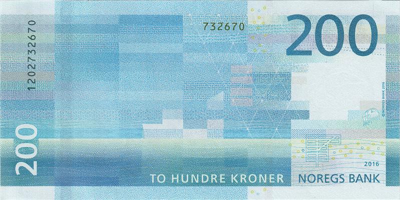 NOR_05_B.JPG - Norway, 200 krones, UNC.