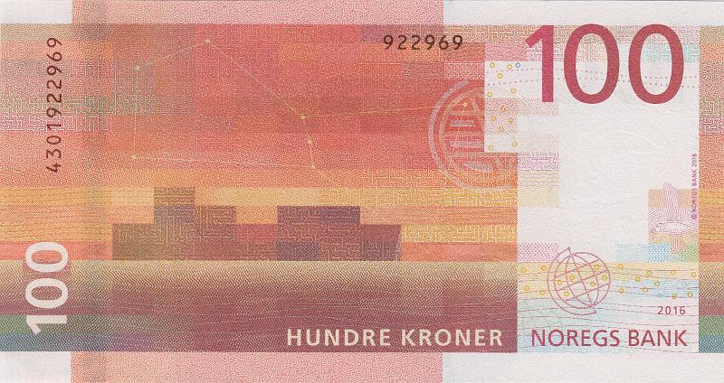 NOR_06_B.JPG - Norway, 100 krones, UNC.