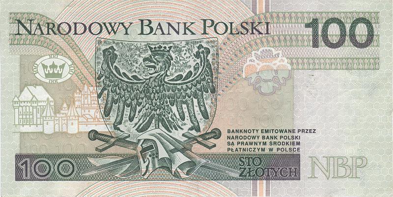 POL_01_B.JPG - Poland, 100 zloty, XF.