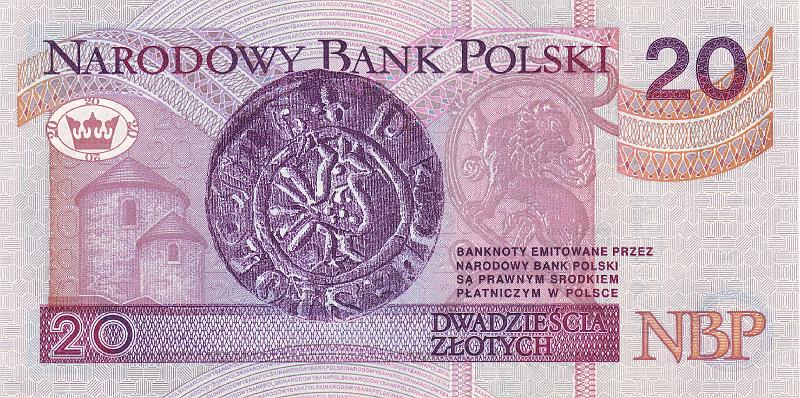 POL_03_B.JPG - Poland, 20 zloty, aUNC.