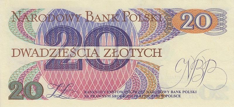 POL_08_B.JPG - Poland, 20 zloty, UNC.