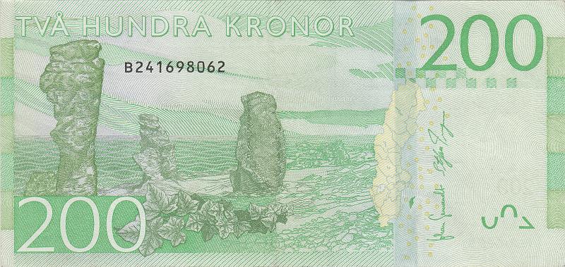 SWE_04_B.JPG - Sweden, 200 krones, aUNC.