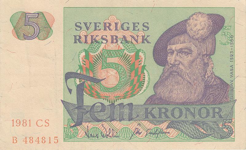 SWE_08_A.JPG - Швеция, 1981г, 5 крон.