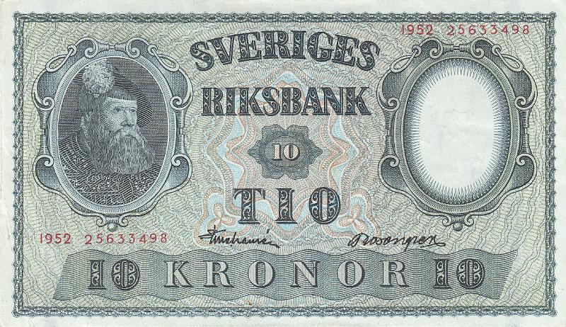 SWE_10_A.JPG - Швеция, 1952г, 10 крон.