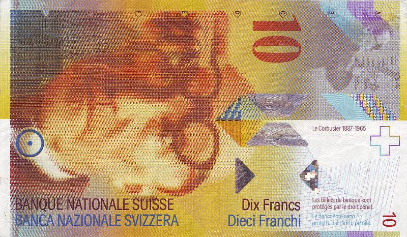 SWI_01_B.JPG - Switzerland, 10 francs, VF.