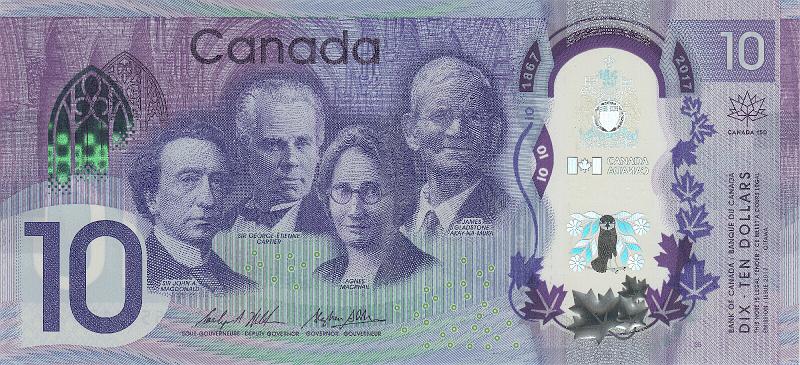 CAN_08_A.JPG - Канада, 2017г., 10 долларов (памятная, 150 лет Канадской конфедерации).