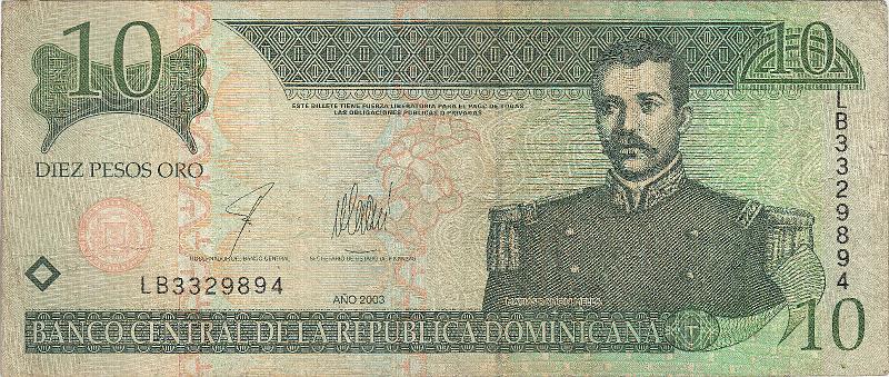 DOM_06_A.JPG - Доминиканская республика, 2003г., 10 песо.