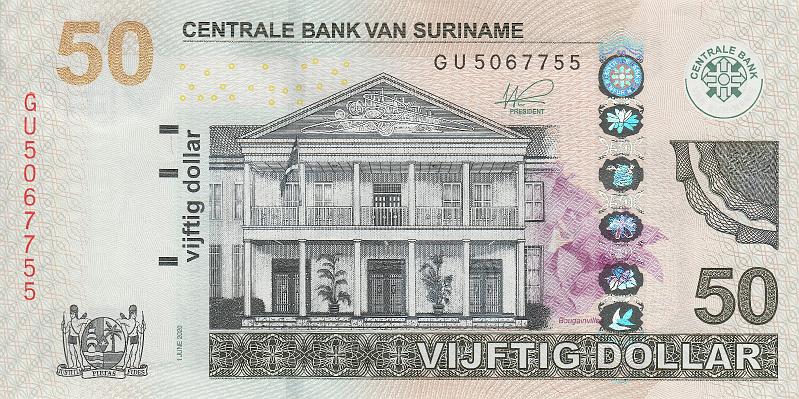 SUR_06_A.JPG - Суринам, 2020г., 50 долларов.