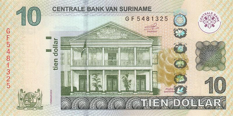 SUR_08_A.JPG - Суринам, 2019г., 10 долларов.