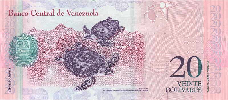 VNZ_04_B.JPG - Venezuela (Bolivarian Republic of Venezuela), 20 bolivares, UNC.