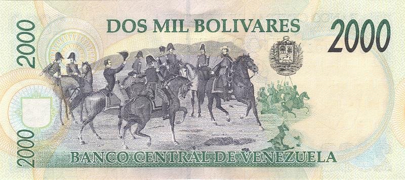 VNZ_10_B.JPG - Venezuela (Bolivarian Republic of Venezuela), 2000 bolivares, UNC.