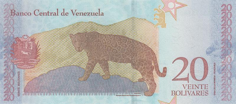 VNZ_22_B.JPG - Venezuela (Bolivarian Republic of Venezuela), 20 bolivares, UNC.