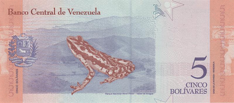 VNZ_24_B.JPG - Venezuela (Bolivarian Republic of Venezuela), 5 bolivares, UNC.